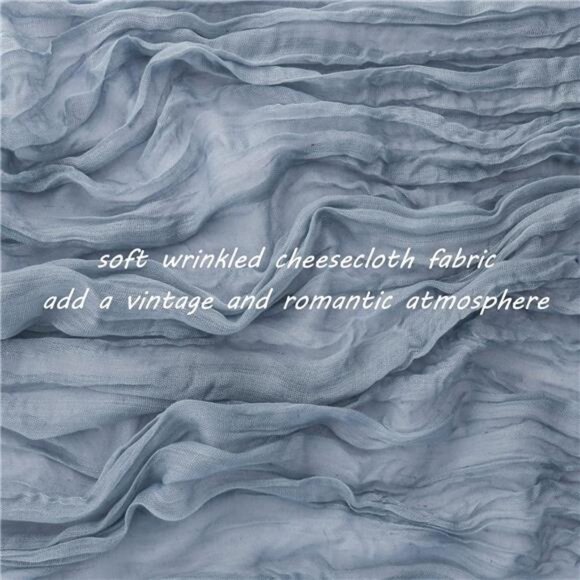 12 Pack 10Ft Cheesecloth Table Runner 35x120 Inch Boho Gauze Table Runner - Picture 3 of 7